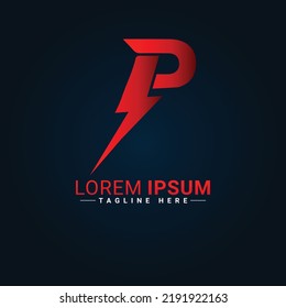 P letter logo vector illustration design 