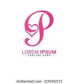Diseño de ilustración vectorial de logotipo de letra P 