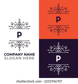 P letter logo vector illustration design