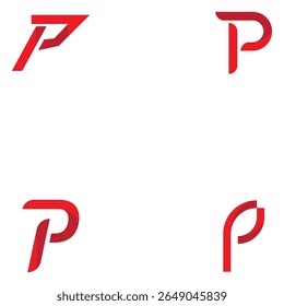  p letter logo vector illustration icon