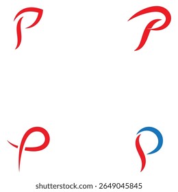  p letter logo vector illustration icon