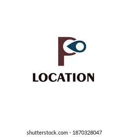 P. letter logo vector minimalistic logo on white background