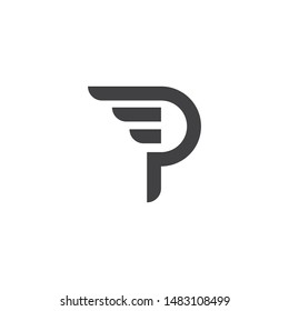 P letter logo vector template