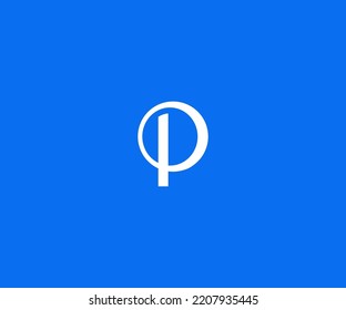 P Letra Plantilla de vectores de logotipo Símbolo abstracto de monograma
