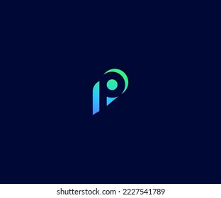 P Letra Vector Template Símbolo abstracto de monograma. Usable para el deporte de negocios, la tecnología, la moda, el logotipo digital y creativo futuro