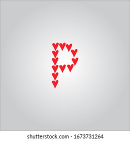 P letter logo with white background.Nice letter icon design.