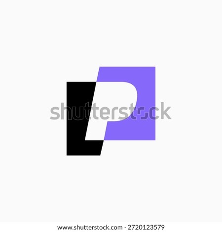 p letter mark square logo vector icon illustration