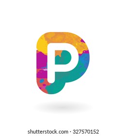 p letter marketing letterhead design pattern abstract vector part for corporate individuality badge sticker or icon star abstract unusual site business clean art flag letterhead ribbon graphic graphic