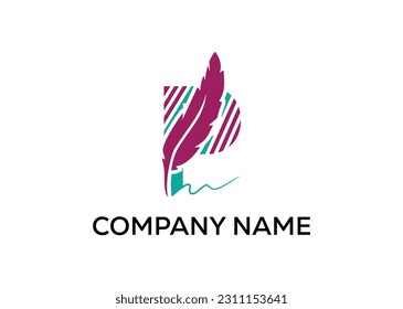 P letter Modern abstract Creative 
 digital wings logo. vector illustration logo. modern style Awesome logo in shape a template Mode flat.