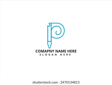 P Letter Modern Style Logo Design