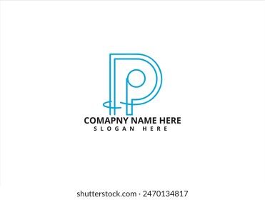 P Letter Modern Style Logo Design