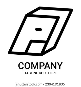 The P letter outline logo. Perfect for t-shirts and other customization, use alone or with your own text.