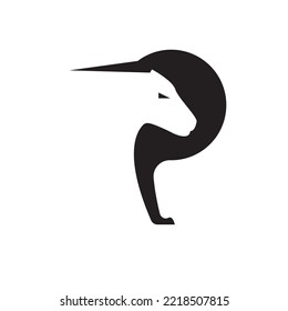 p letter for panther icon vector concept design template web