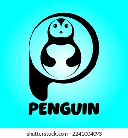 P CARTA CON LOGO DE PENGUIN