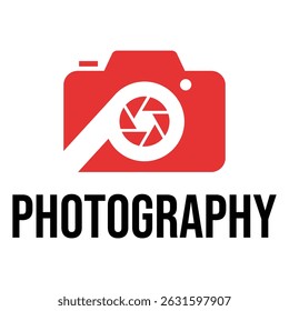 P Letra Fotografía de la cámara plana minimalista diseño de logotipo