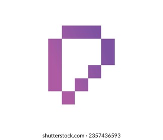 P Letter Pixel Logo-Design
