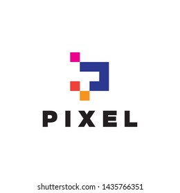 P Letter Pixel Tech Logo Style Stock Vector (Royalty Free) 1435766351 ...