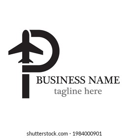 Logo-Vorlage für P-Buchstaben, Vektorsymbol