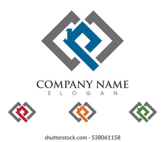 P Letter Property Logo Template