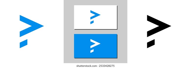 p ícone de sinal de letra logotipo branco e preto