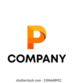 P letter sign template vector