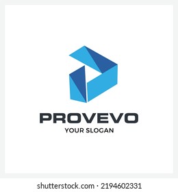 P letter sign Vector logo design for business
