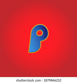 P letter for simple logo design