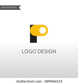 p letra para el diseño simple del logotipo. diseño vectorial moderno
