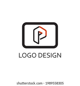 p letter for simple logo design
