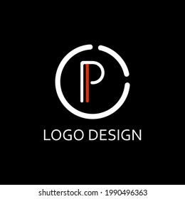 P letter for simple logo design