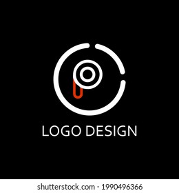 P letter for simple logo design