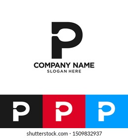 P Letter Spoon Logo Design Template Inspiration, Vector Illustration.
