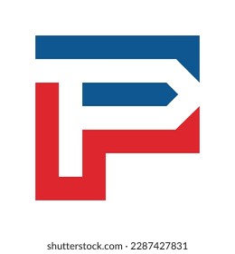 P letter square logo icon template