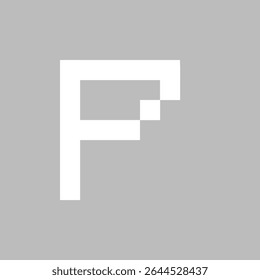 P LETTER SQUARE SIMPLE VECTOR LOGO
