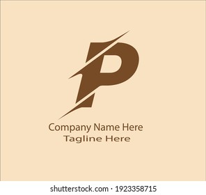 P letter Stylish Logo Design vector art