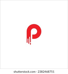 P Letter Tech Logo Design Vector Template. P Letter Icon Design with Digital Circuit Connection Symbol.