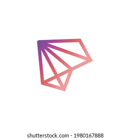 P Letter with Triangles Lines, Blockchain Analytics Crypto Currency Logo Design Vector