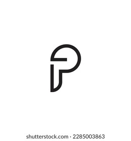 P-Buchstaben Vektor-Alphabet-Logopsymbol-Design
