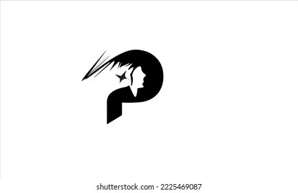 
Diseño de imagen vectorial de letra P