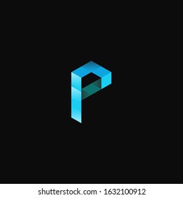 P letter vector image for web and design