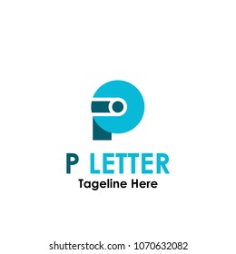 p letter vector logo