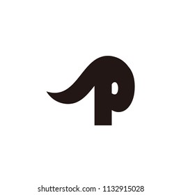 p letter vector logo