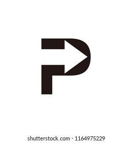 p letter vector logo. letter p with abstract icon