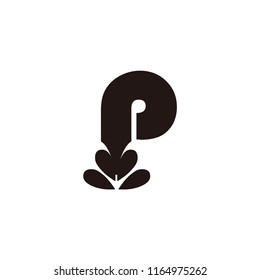 p letter vector logo. letter p with abstract icon