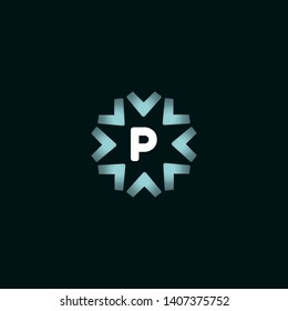 P LETTER VECTOR LOGO APHABET ICON