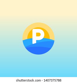 P LETTER VECTOR LOGO APHABET ICON