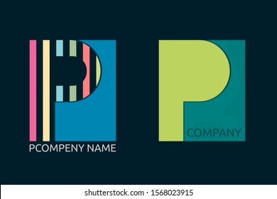 P letter vector logo. can be used for companies whose names start with the letter P