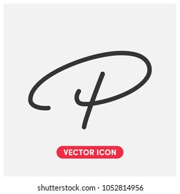 "P" Letter Vector Logo Illustration