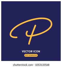 "P" Letter Vector Logo Illustration