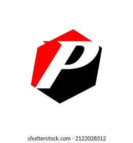 p letter vector logo template. This design use font symbol suitable for education